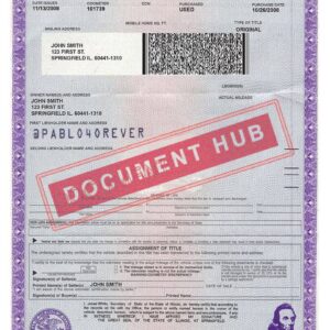 Car titles/ Car Certificates